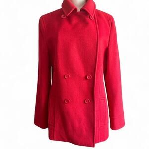 Cashmere Boutique Double Breasted Pea Coat | Cashmere Wool Blend (size 12)